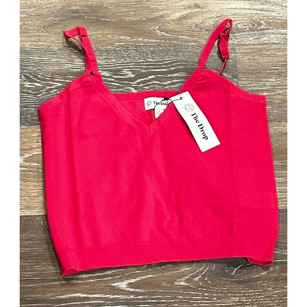 The Drop Women's Roni V-Neck Cropped‎ Sweater Tank Sz small